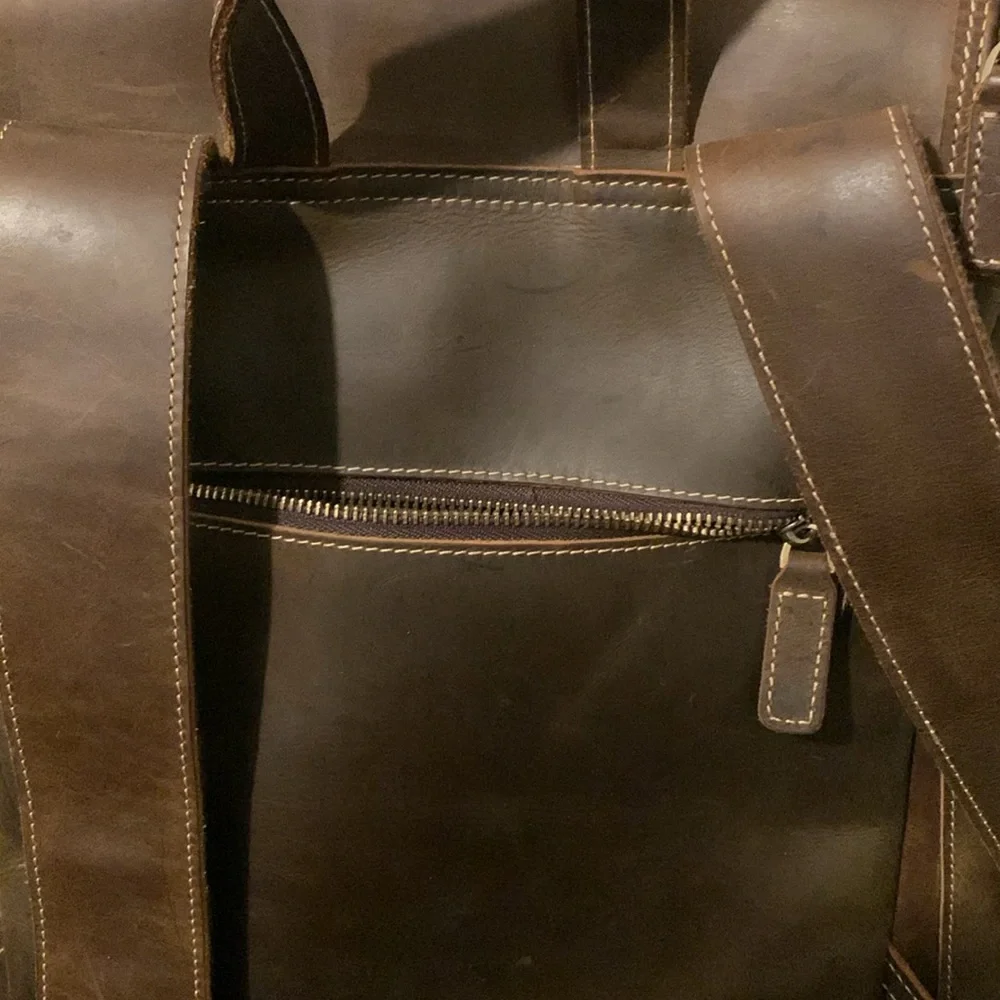 Brown Leather Backpack - Classic Men's Accessory
